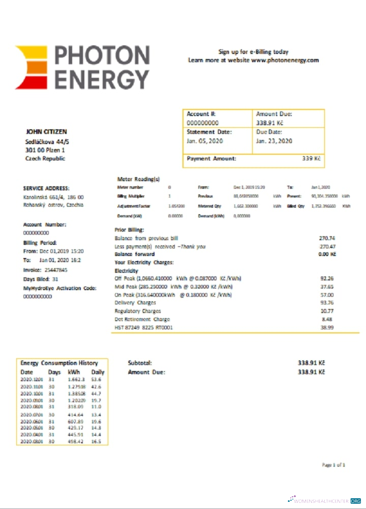 download download Czech Republic Photon Energy utility bill